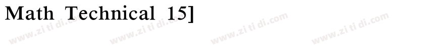 Math Technical 15字体转换